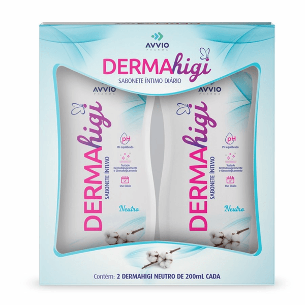 Sabonete Líquido Intimo Dermahigi Neutro com 2 unidades 200ml